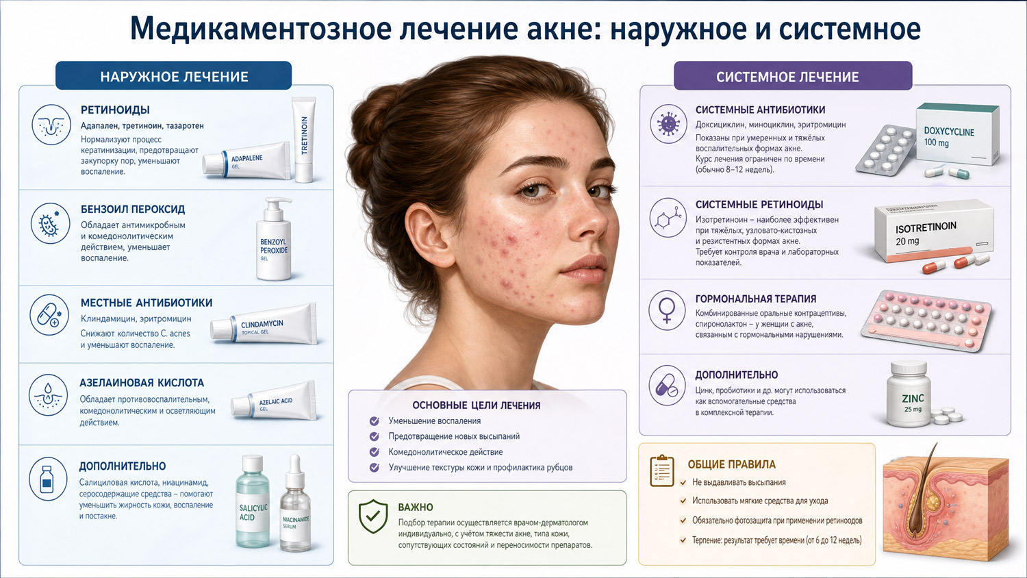 Наружные и системные препараты и средства