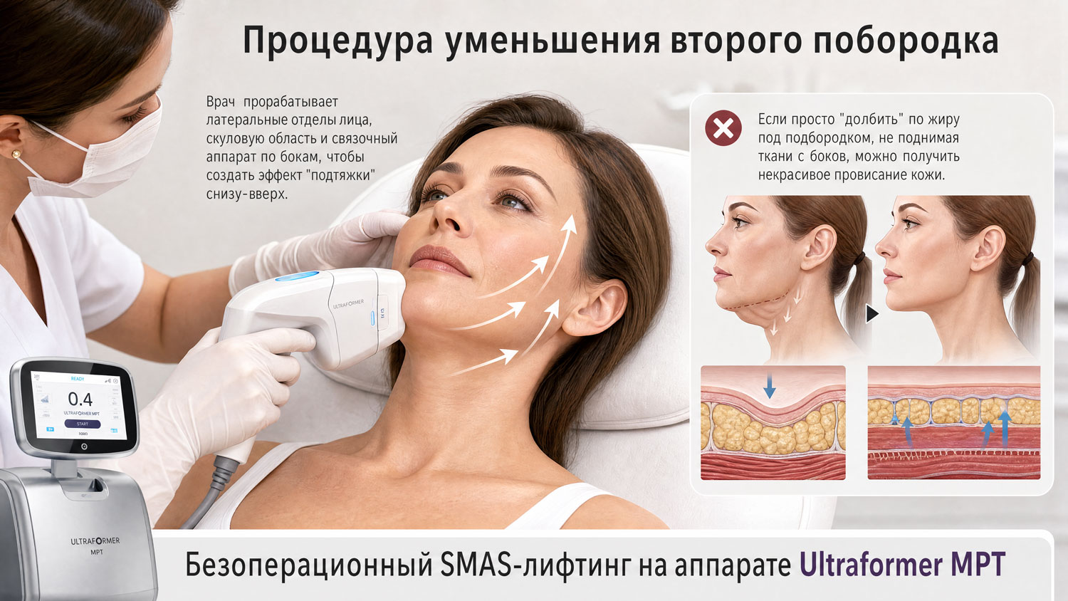 Процедура уменьшения второго подбородка